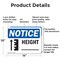 Signmission Height _, 14 in W x Rectangle, Aluminum OS-2PACK-NS-A-1014-L-13452 - alternate 2